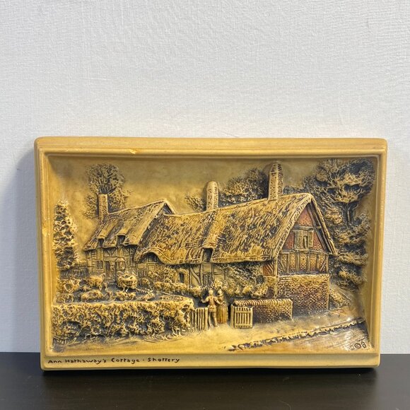 Vintage Osborne Ivorex Plaque Ann Hathaways Cottage - Picture 1 of 10